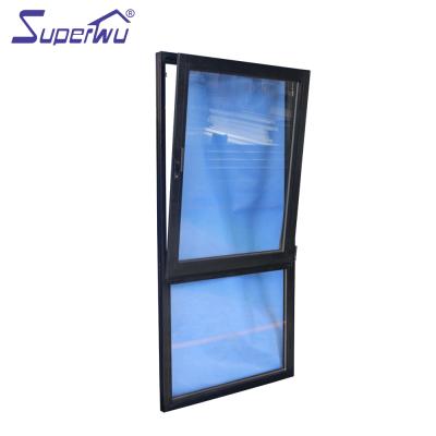 China New Factory Design Aluminum Frame Swing Grill Design Aluminum Tilt And Turn French Window for sale