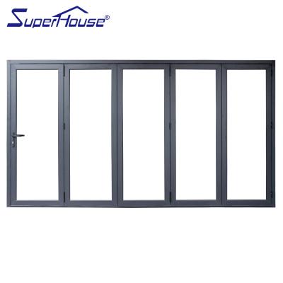 China Superhouse Waterproof Aluminum Patio Doors Aluminum Bifold Doors for sale