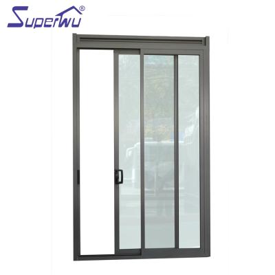 China Folding Screen Australia Architectural Design Standard Modern Aluminum Sliding Doors Double Glazed Screen With Louver Windows for sale