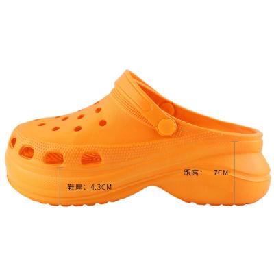 China Wholesale Supply Shock-absorbent Shock-absorbent EVA Baotou Sandals and Slippers Women Wedge Heel Garden Thick-soled Outdoor Shoes Cavern Beach Border Shoes for sale