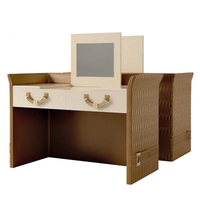 China ESION MAISON Leather Dresser With Mirror Dresser Pulls Flip Luxury Bedroom Dresser for sale