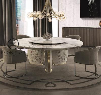 China Full Size ESION MAISON Italian Style Luxury Living Room Chairs Modern Design Classic Metal Dining Chairs Furniture for sale