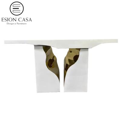 China Other ESION MAISON White Gold Modern Luxury Console Table For Living Room for sale