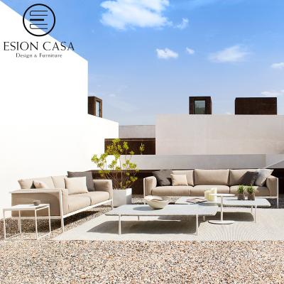 China ESION MAISON 2021 Modern Italian Design Latest Furniture Garden Rattan Sofa Set For Villa for sale