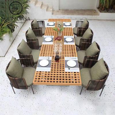 China MAISON ESION design 10 seater luxury italian dining table modern outdoor teak hot sale 2021 for sale