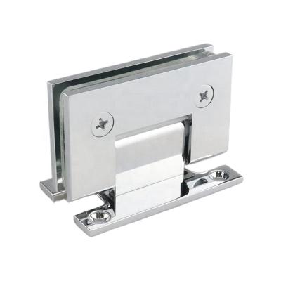 China Easy To Install And Durable High Quality Brass Material Mirror Glass Stain Glass Chrome Chrome Base Hinge Hinge Clip Flange 90 Degree Durable Shower Screen Door H Black for sale