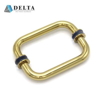 China Modern America 6 Inch Gold Shower Room Door Handle Back Pull for sale