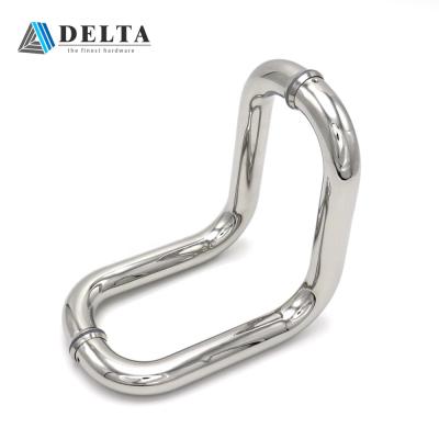 China New Design Modern Commercial Glass 304 C Stainless Steel Door Pull Handle for sale