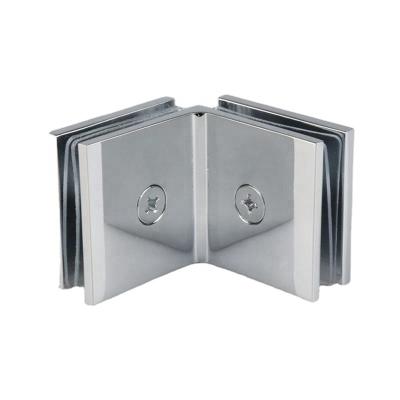 China Fit Selling Fixed Glass Door IGT Best 90 Degree Clamp Glass Clip Chrome Brass For Shower Glass To Glass for sale