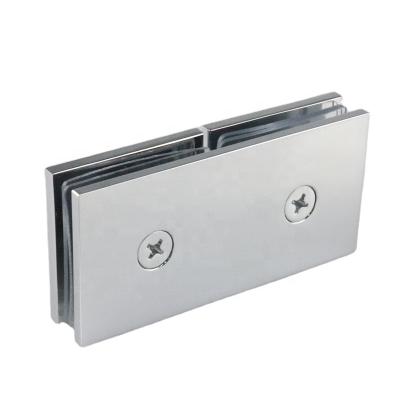 China Glass Door Fixed Fit Manufacturer Direct Brass Hinged 180 Degree Glass Clamp Bracket For Glass To Glass for sale