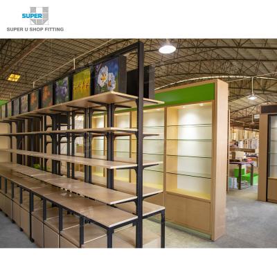 China Wooden MDF Pharmacy Store Custom Retail Medical Cabinet Decoration Pharmacy Display Rack Furniture Pharmacy Shelving for sale