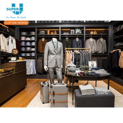 China New Fashion Tailor Made Menswear Shop Interior Design For Apparel Retail Furniture for sale