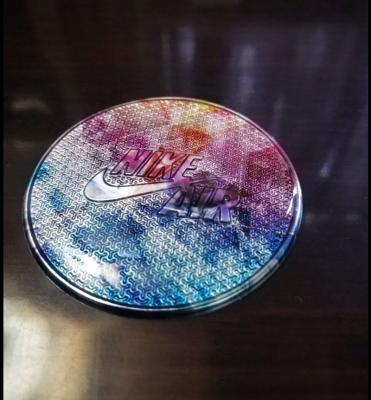 China It has obvious metal feeling three-dimensional concave convex convex t-shirt woven label for sale