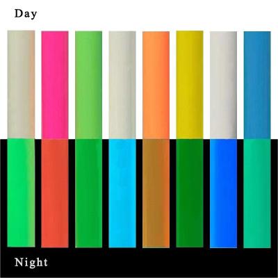 China Auto Luminescence By Manufacturer High Quality Color Light Absorption Vinyl Luminous Hot Pressed Vinyl for sale