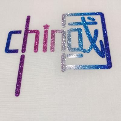 China Color Gradient HTV Rainbow Glossy Heat Conductive Vinyl for sale