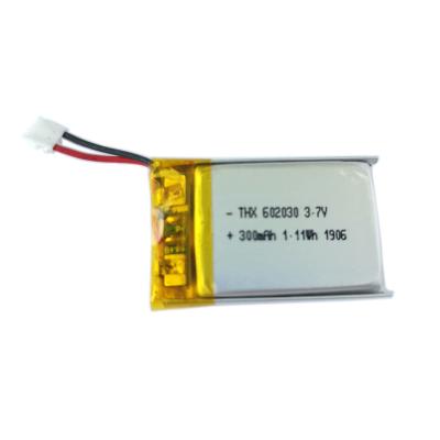 China Customized toys 602030 3.7V 300mAh lithium ion polymer battery for smart toys for sale