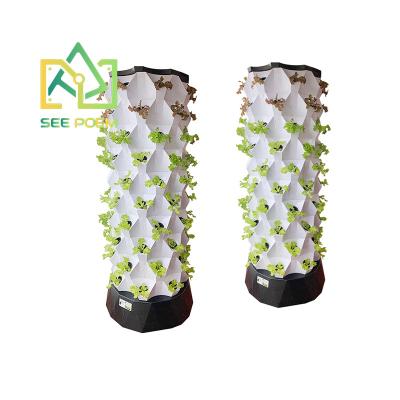 China Indoor Vertical Growing New Aeroponic Agricultural Rotary Tower Garden Vertical Pineapple Hydroponic Tower Growing System for sale