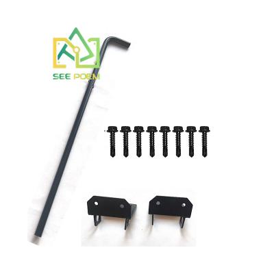 China Easily Assembled See Poem Sample Free Black Heavy Duty Stainless Steel Drop Rod For Garden Gate Fence for sale