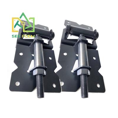 China Heavy Duty Construction Barrier Hinge Metal Butterfly Self-Closing Black Stainless Steel Cheap Door Hinges for sale