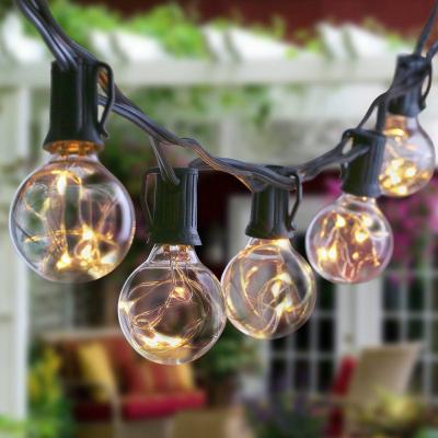 China Light Decorative Dimmable String Lights Edison G40 Outdoor Light Decorative String Lights Copper String Led Light for sale