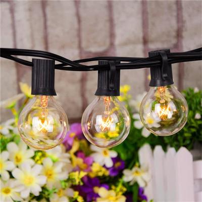 China LED String Light Factory Direct Sales Low Price 25ft Tungsten G40 String Lights 2200K/2700K E12 Outdoor Party Decoration Sting Lights for sale