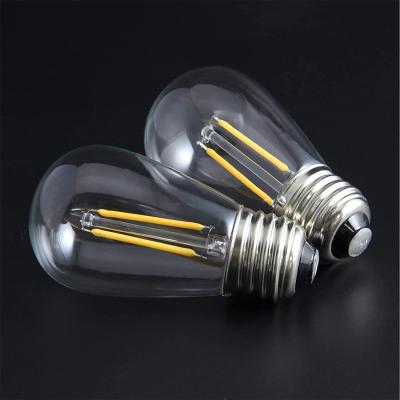 China LED String Light S14 21FT/48FT Waterproof Filament Outdoor Bulb Lights Heavy Duty String Light For Patio for sale