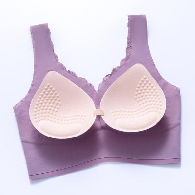 China Comfortable And Soft Breathable Latex Seamless Latex Bra Without Underwire Ladies Bra for sale