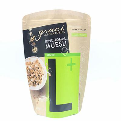 China BIODEGRADABLE custom print backing up pouch bag sealed compostable backing pouching bag with zipper for sale