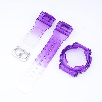 China Hot Seller Resin Gradient Silicone Watch Band Silicone Watch Strap For Casio GMA-S110 GMAS110 Band Strap Casio Watch Band for sale