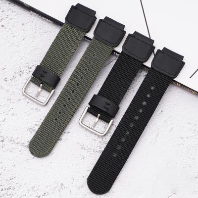 China Fashion. Sport 18mm Replacement Strap Nylon Watch Band For Casio AQ-S810W/S800W SGW-300H/400H AE-1000W W-S200H Black Wrist Band Strap for sale