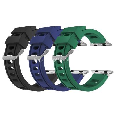 China Smart Watch Strap 44mm Rubber Silicone Strap Sports Watch Band 38mm 40mm 42mm Rubber For Apple Watch Band Strap for sale