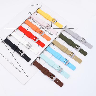 China 14mm Factory Price New Soft Sport Silicone Rubber Watch Straps For Apple Watch 38mm 40mm 42mm 44mm Watch Bands for sale