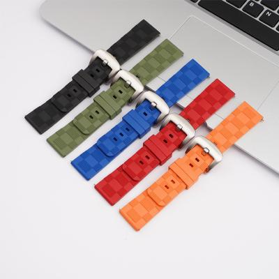 China 2020 Latest Sports Strap Design Factory Design Watch Strap High Quality Two Pieces Watch Band Fluororubber for sale