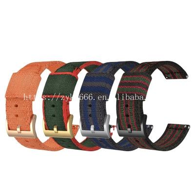 China Cloth TOP Selling High Quality Nylon Elastic 24mm Watch Band Strap 18mm 20mm 22mm Canvas Watch Bands For Women Men for sale