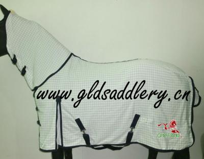 China White Plaid Canvas Horse Blanket Horse Gear GLD-RC106C for sale