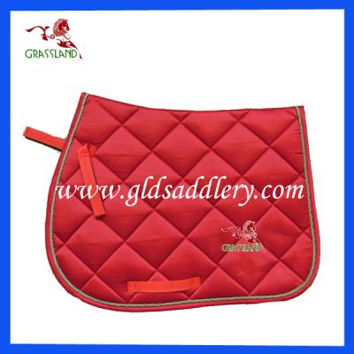 China Chinese Red Jumping Saddle Pad With Selectable Decorate Rope GLD-SP126 for sale