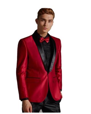 China Plus Size Custom Made Two Piece Set , Men's Business Suit Solid Color Slim Business Office Suit for sale