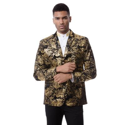 China High End Plus Size Custom 2 Piece Set , Mens Jacket Suit Floral Elegant Body Blazer for sale