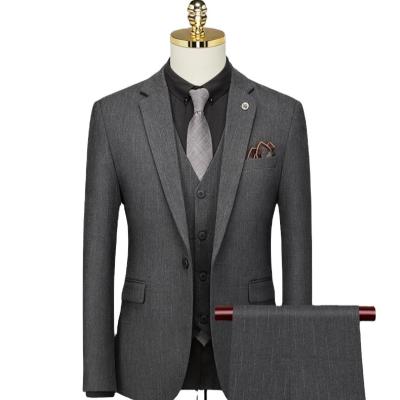 China Plus Size Men's Slim Fit Straight Wedding Set 3 Pieces Suit Men's Formal Business Suit for sale