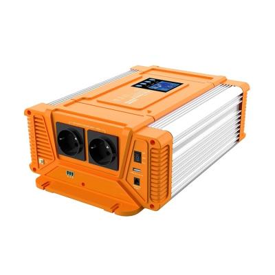 China New Aluminum Alloy Solar Pure Sine Wave Home Inverter 12V 24V 48V 1200W With LCD Display for sale