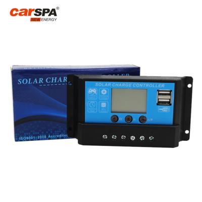 China Solar Charger Controller 10a LCD Display Charge Controller PWM 12v 24v for sale