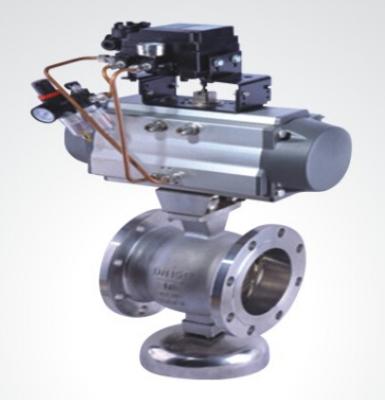 China General V Pattern Pneumatic Ball Valve With Flange End Connection (CE, SIL, ROSH Certificates) for sale