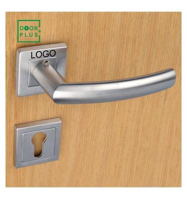 China Doorplus Hot Selling Easy Installation Customized European Interior Wooden Door Handle 304/316 Stainless Steel Push Door Fire Lever for sale