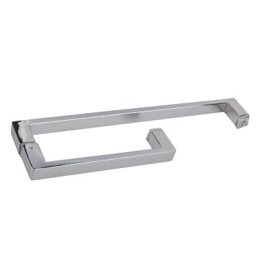 China DoorPlus Modern Square Door Handle Glass Towel Rack for sale