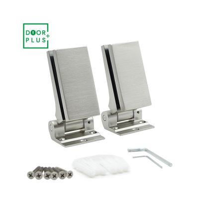 China Doorplus Glass Modern European Door Hinges With Square Exterior Cover For Office Wall Mounted Frameless Glass Folding Door Hinges for sale