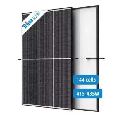 China 415w 420w 425w 430w 435w Half Cell Black Frame Solar Panel with IP 68 Rated Junction Box for sale