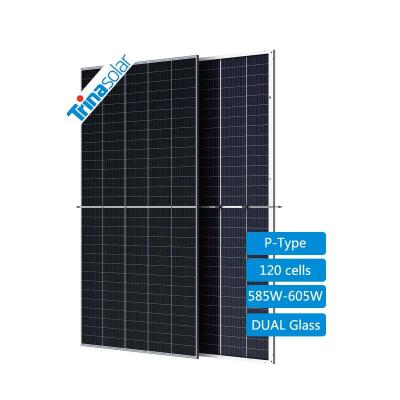 China Monocrystalline Silicon Module Bifacial Dual Glass 120 Cells 585W-605W TSM-DEG20C.20 for sale