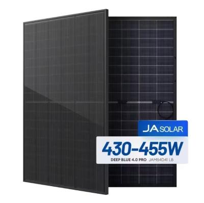 China JA Solar Module N type JAM54D41 LB Mono All Black Bifacial 430W 435W 440W 445W 450W 455W PV Solar Panel for sale