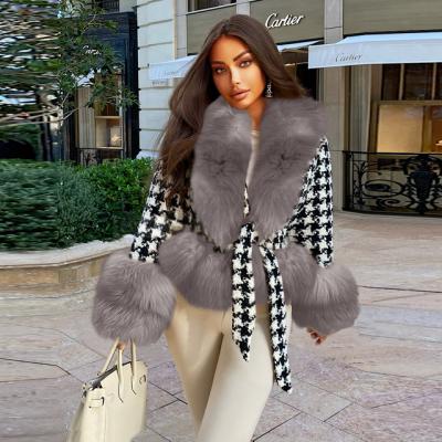 China New Fashion Winter Women Anti-wrinkle Fur Coats High Quality Short Faux Fur Coats Women Quilted Thickening Female Fur Coat for sale