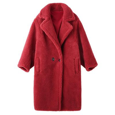 China Reversible Women's Long Jacket Ladies Casual Outwear Fashion Thick Teddy Bear Fur Coat Soft Warm Fluffy Coat for sale